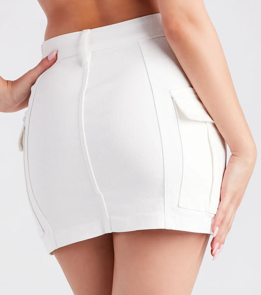 Wearing Style Cargo Mini Skirt