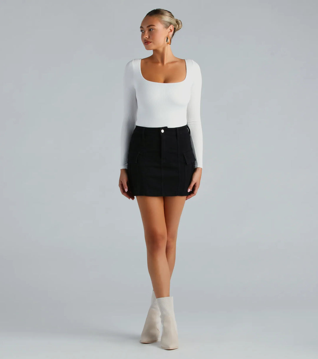 Wearing Style Cargo Mini Skirt