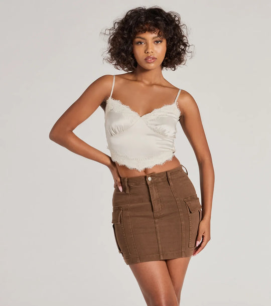Wearing Style Cargo Mini Skirt