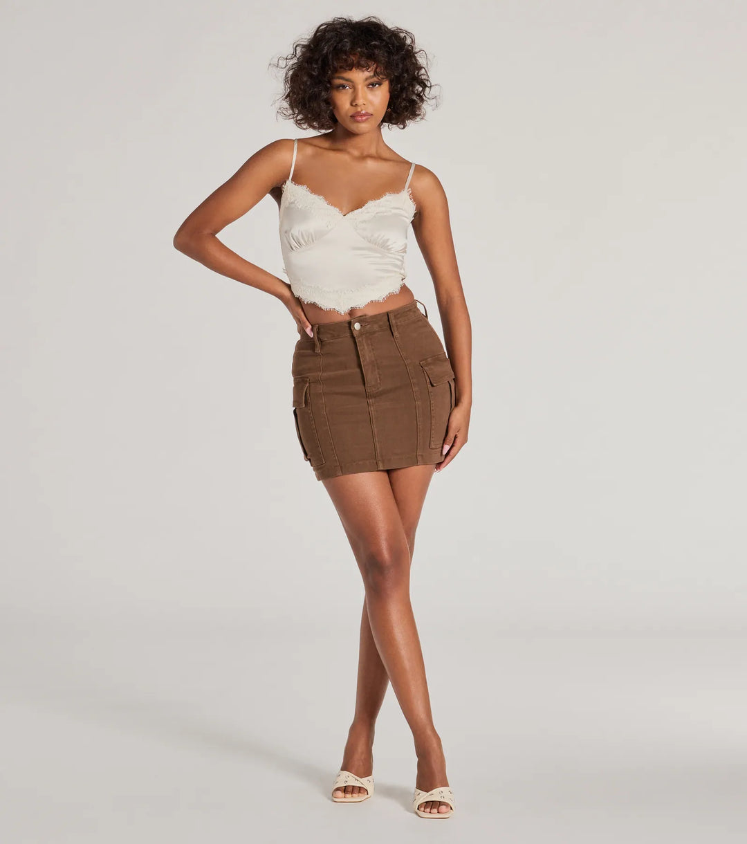 Wearing Style Cargo Mini Skirt