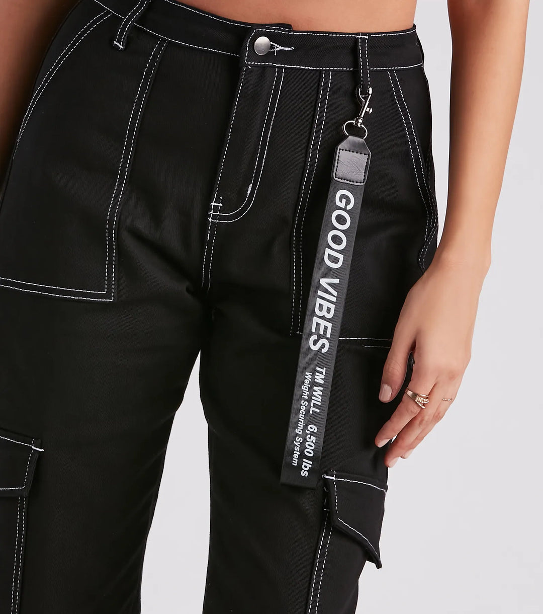 Functional Style Denim Cargo Joggers