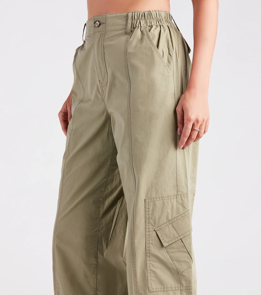 Top Cool Girl Parachute Cargo Pants