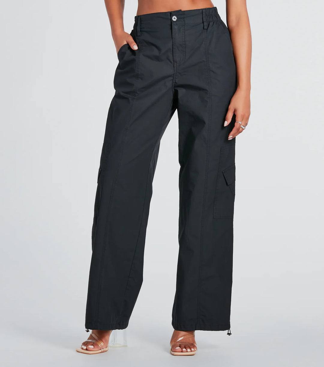 Top Cool Girl Parachute Cargo Pants