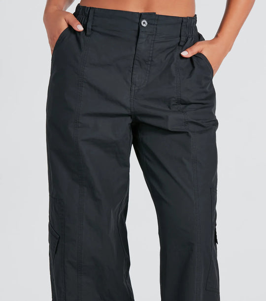 Top Cool Girl Parachute Cargo Pants