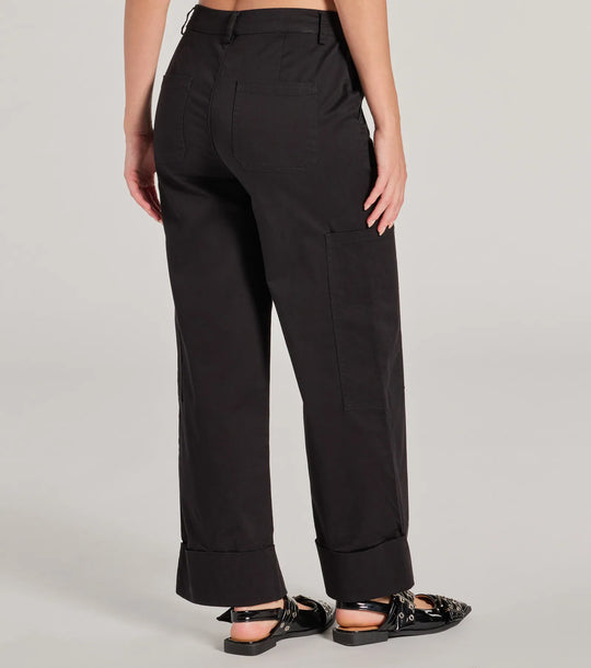 Weekend Trip Hoge Taille Cuffed Cargo Broek