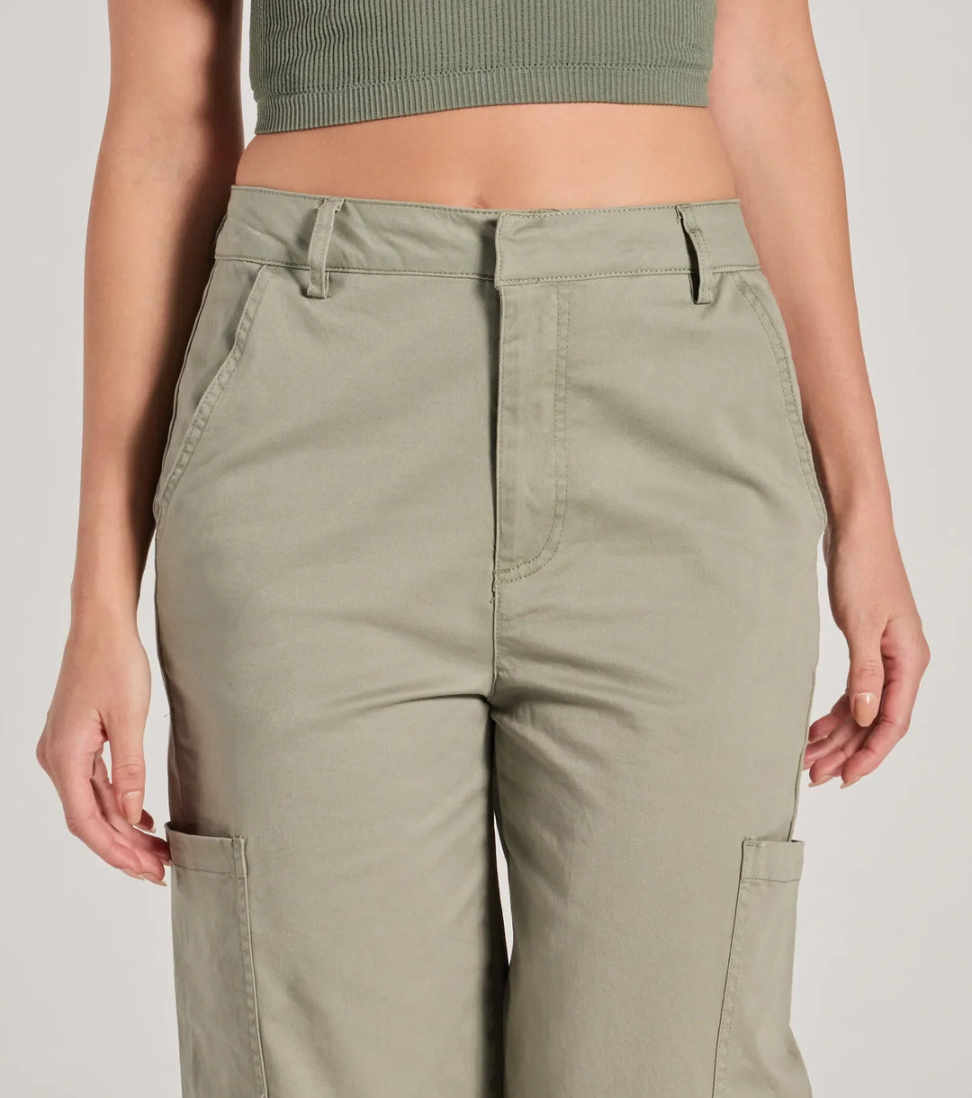 Weekend Trip Hoge Taille Cuffed Cargo Broek