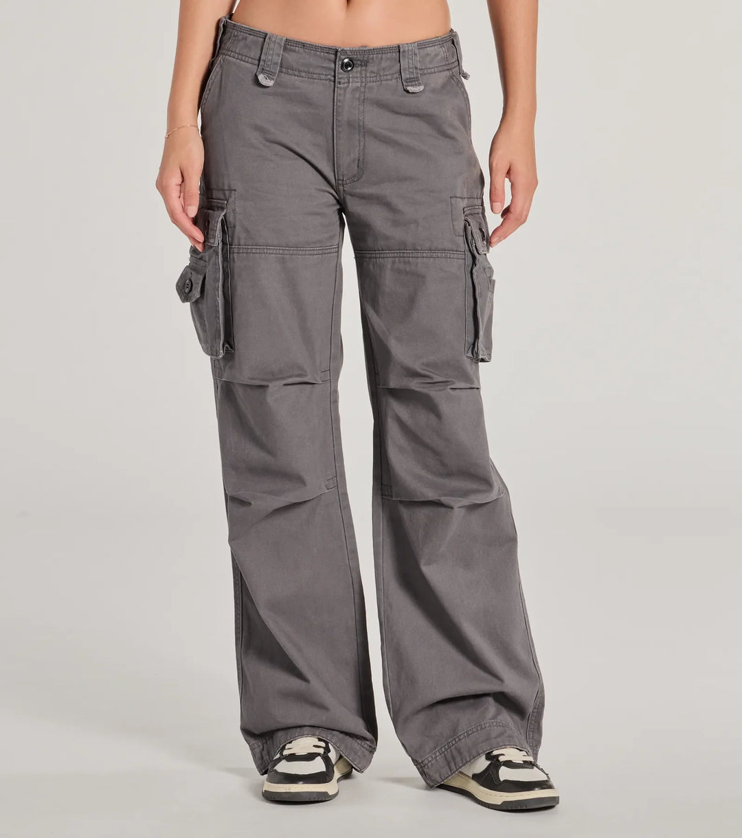 Step It Up Mid-Rise Twill Cargo Broek