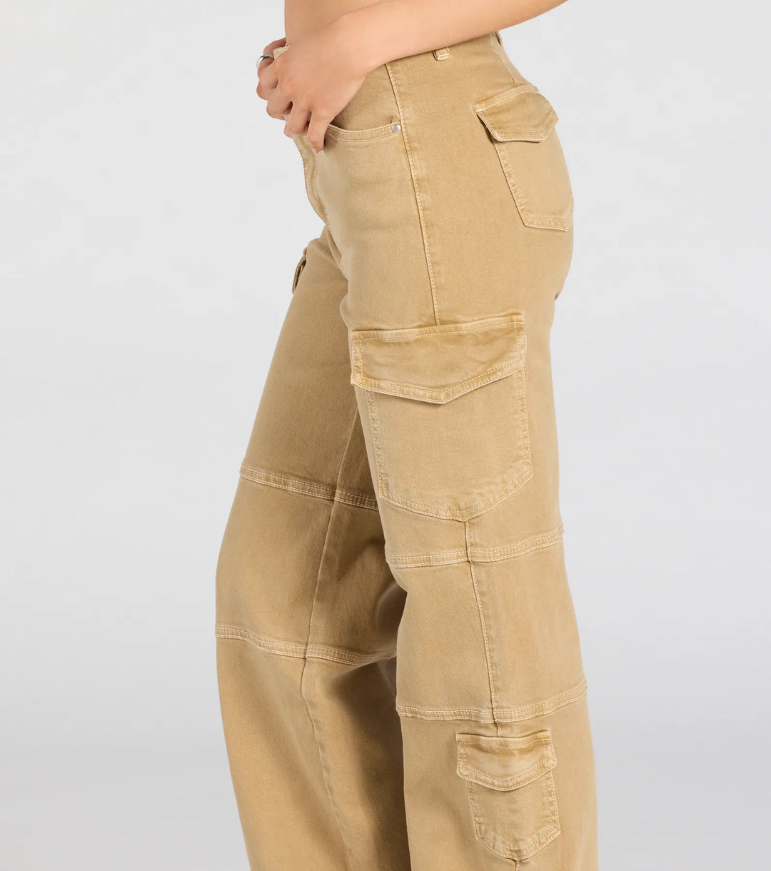 Coolste Babe Hoge Taille Cargo Rechte Pantalon