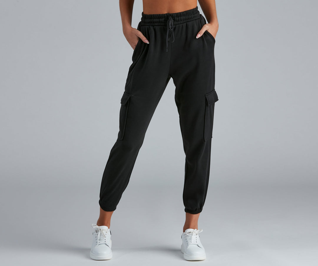 Klaar om te Chillen Fleece Cargo Joggers