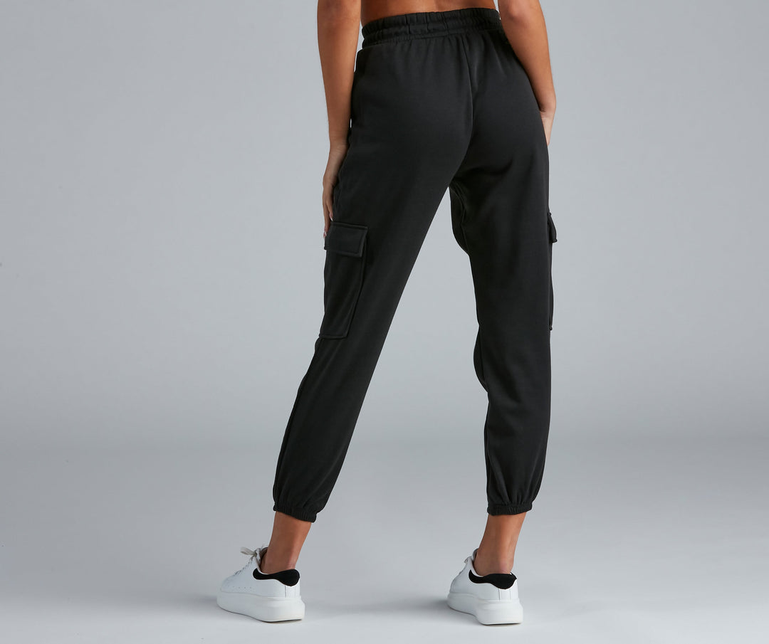 Klaar om te Chillen Fleece Cargo Joggers