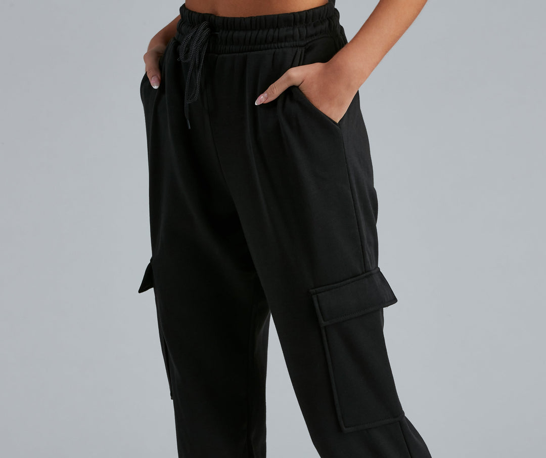 Klaar om te Chillen Fleece Cargo Joggers