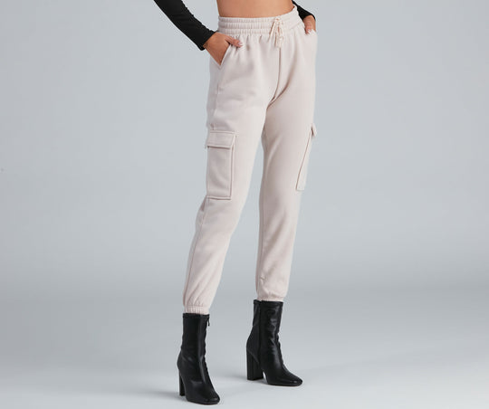 Klaar om te Chillen Fleece Cargo Joggers