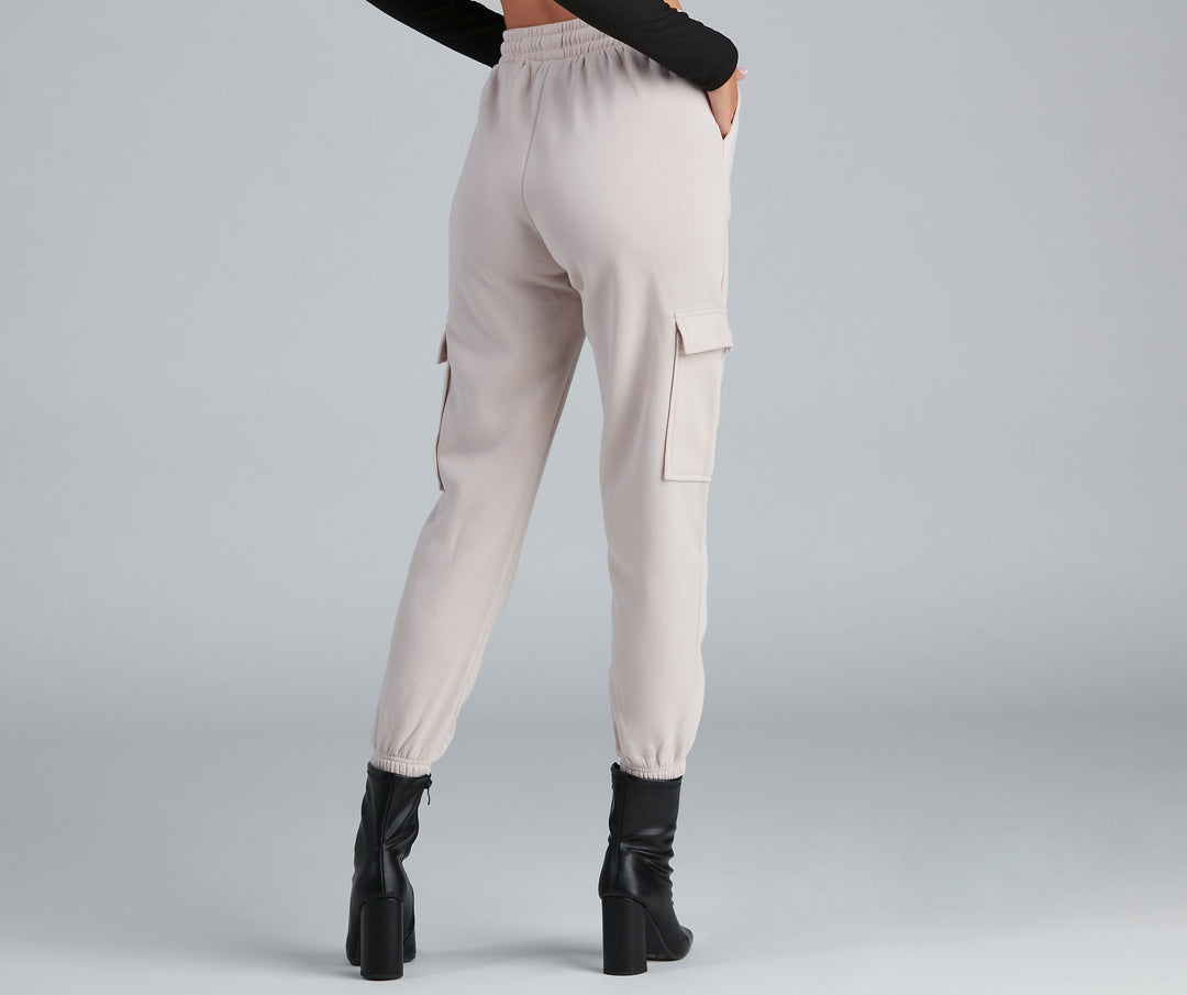 Klaar om te Chillen Fleece Cargo Joggers