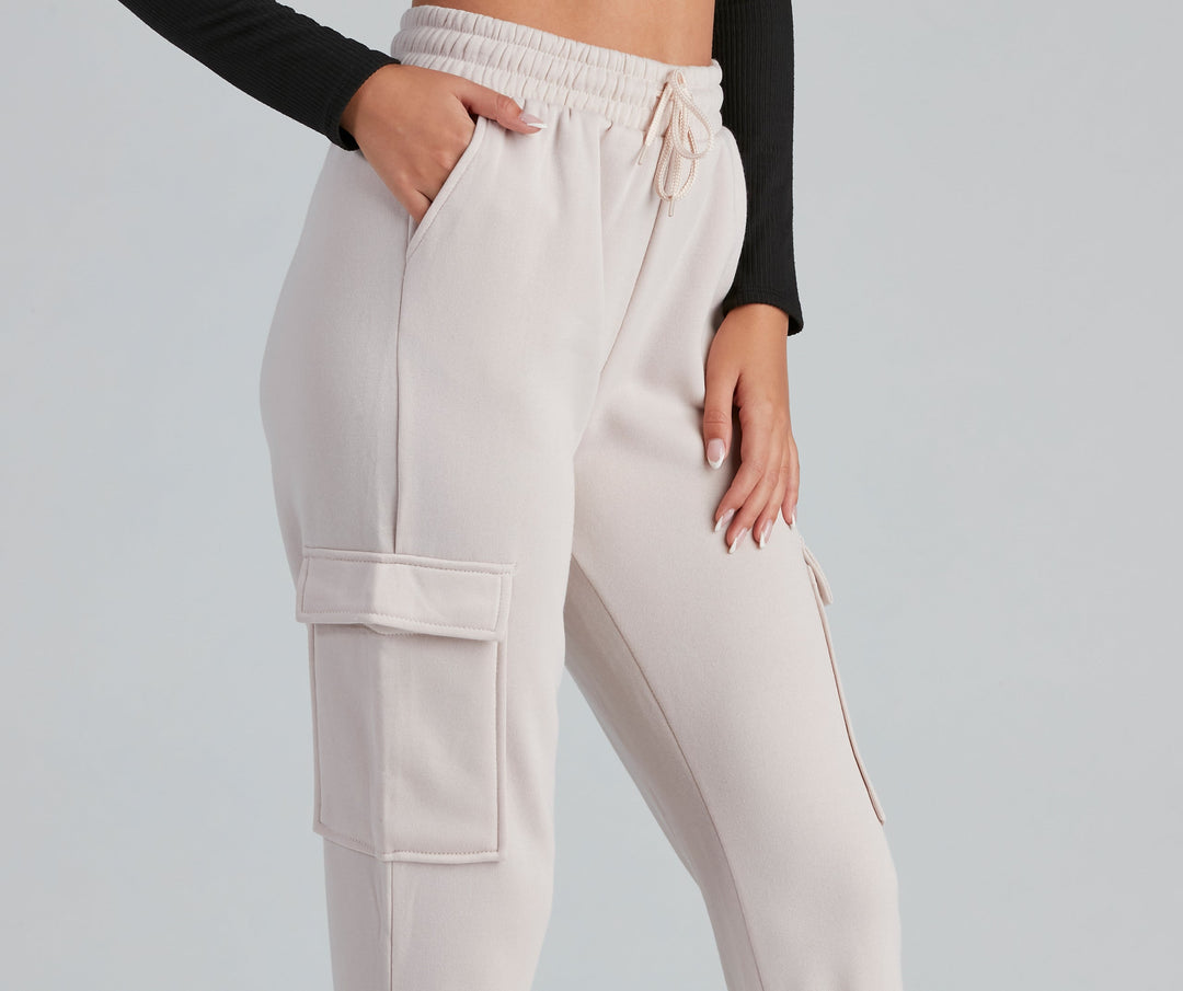 Klaar om te Chillen Fleece Cargo Joggers