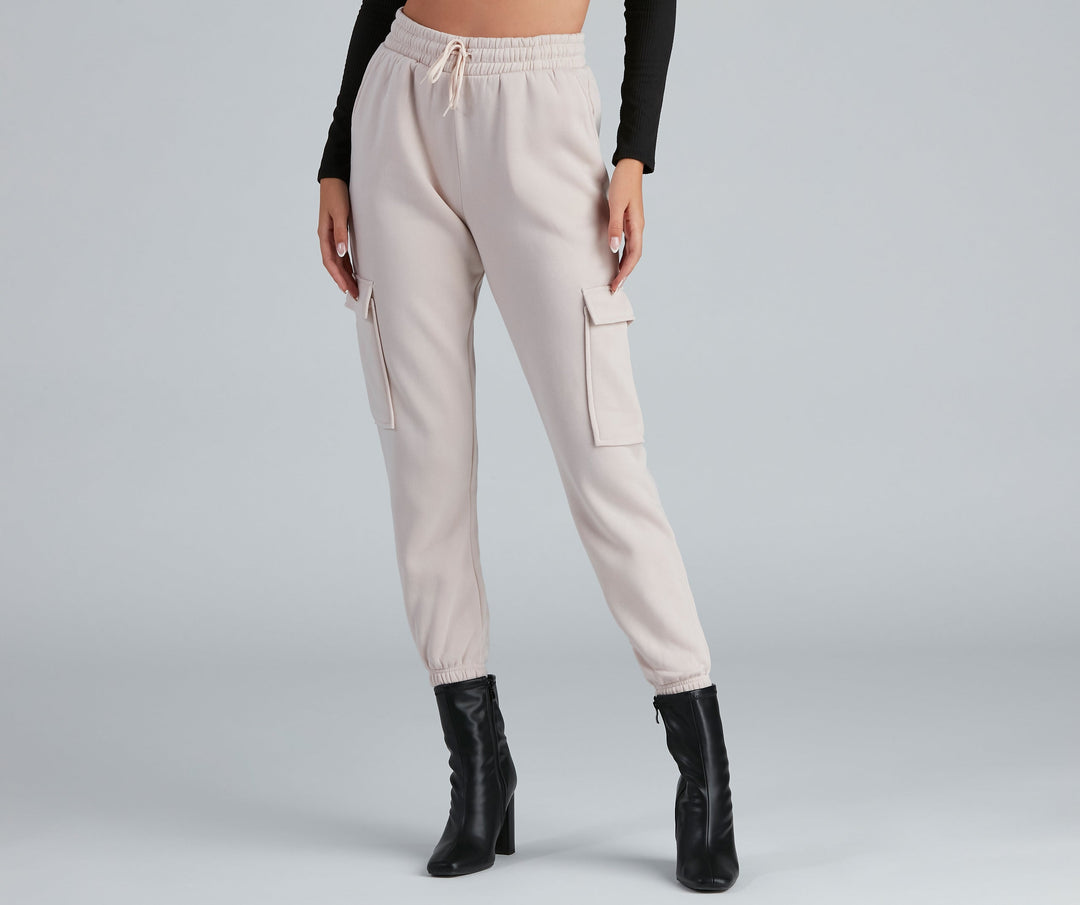 Klaar om te Chillen Fleece Cargo Joggers
