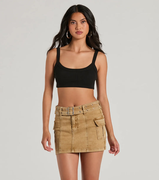 Top Van De Trends Geknoopte Cargo Mini Rok