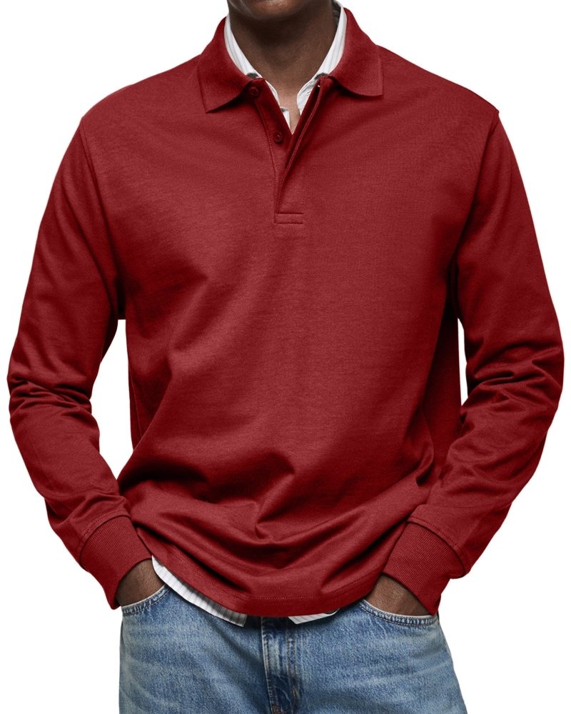 Lennox | Luxury Long Sleeve Polo Shirt