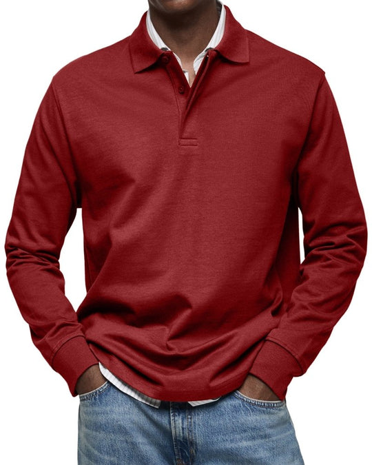 Lennox | Luxury Long Sleeve Polo Shirt