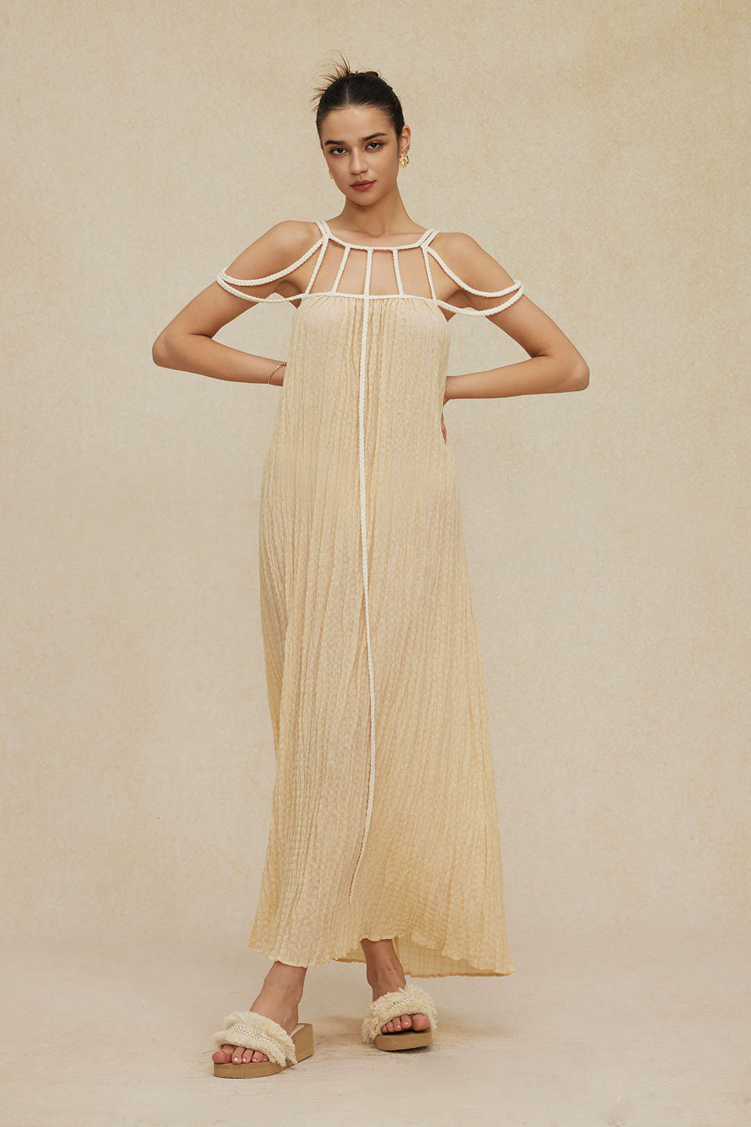 Cut Out Backless Maxi Dress 