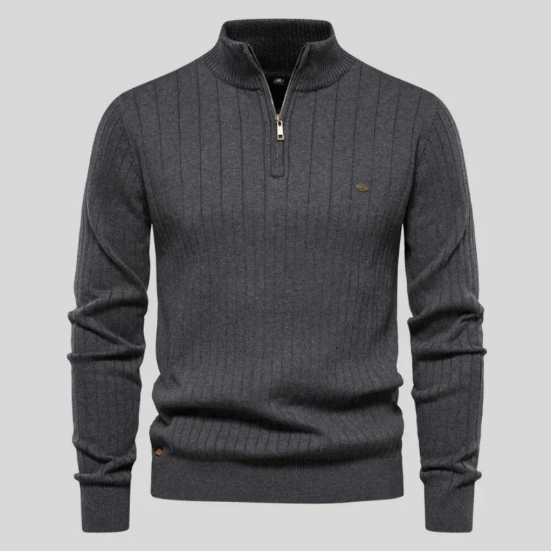 Men's Half-Zip Long-Sleeved Sweater | Ideal for Everyday Use