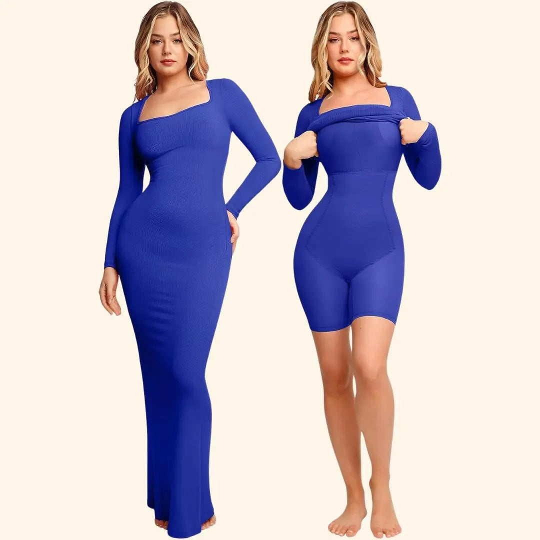 Shapewear Jurk met Lange Mouwen – Flatterend en Comfortabel