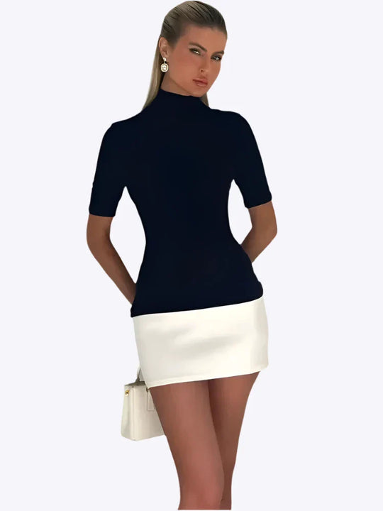 Fall - Effortlessly Chic Tailored Fit Women's Mini Dress