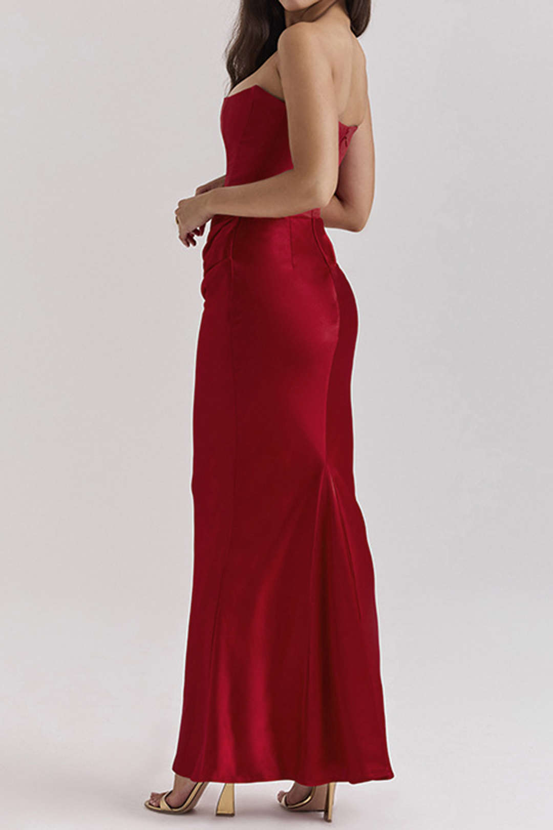 Laag Strapless Zeemeermin Maxi Jurk