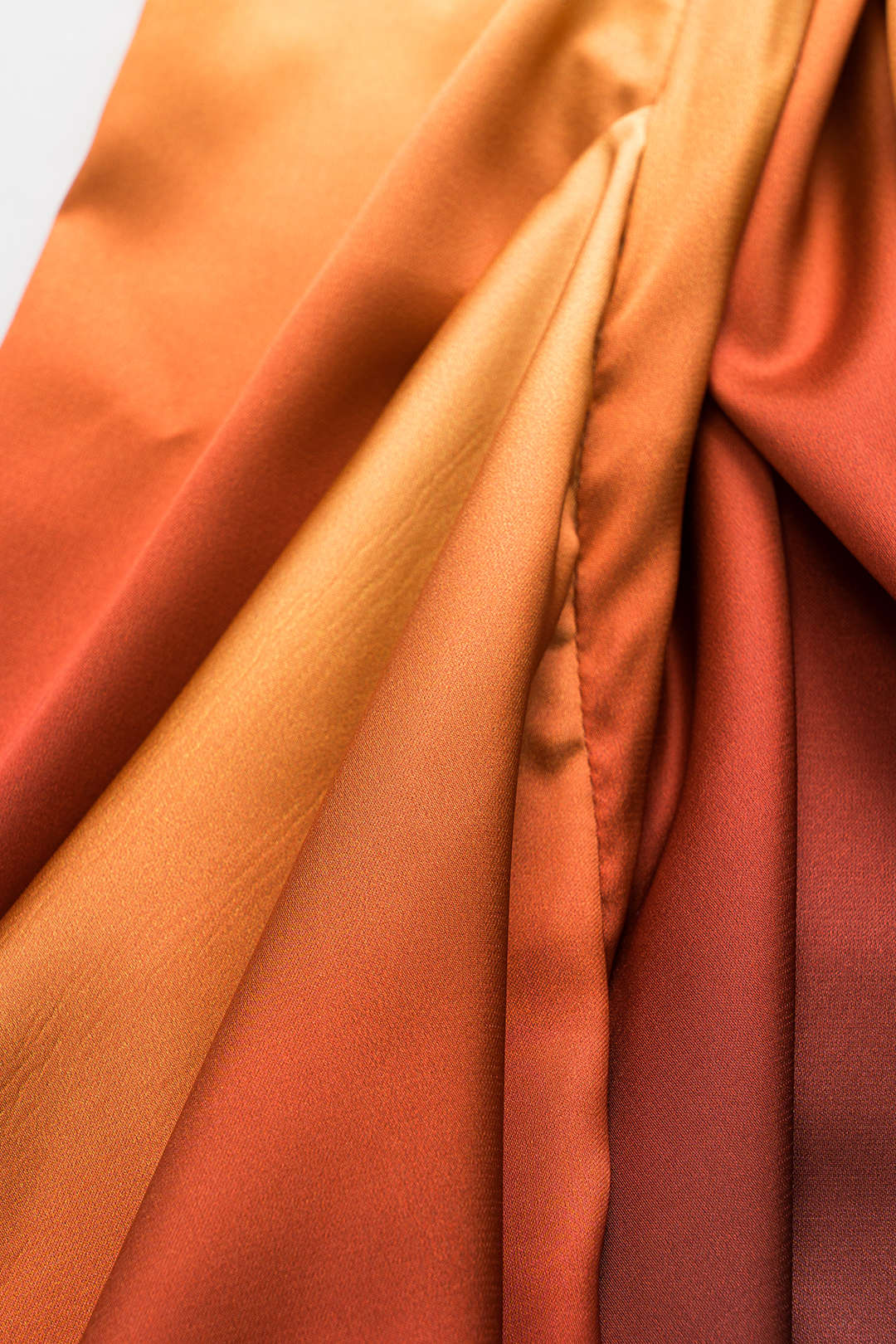 Ombre Print Satin Ruffle Tie Up Backless Mini Dress 