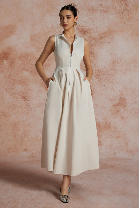 Effen Slipper Maxi Jurk