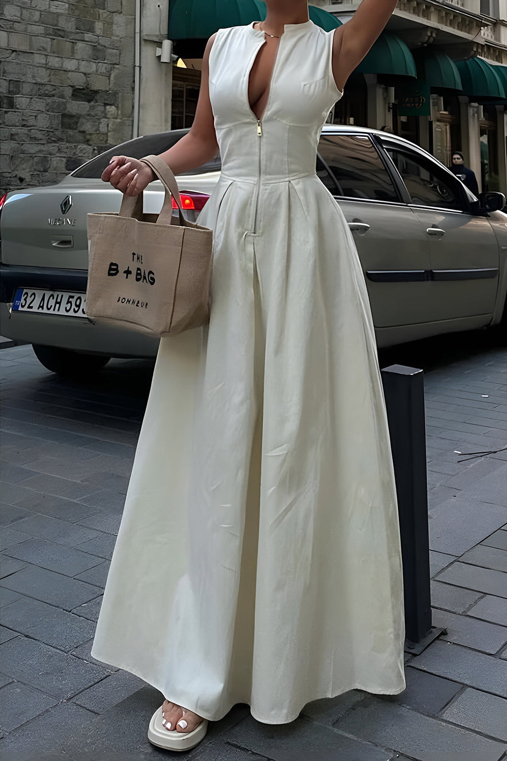 Plain Slipper Maxi Dress 