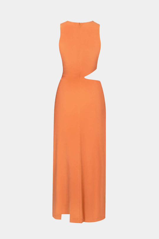 Metaal Decor Bead Mouwloze Maxi Jurk