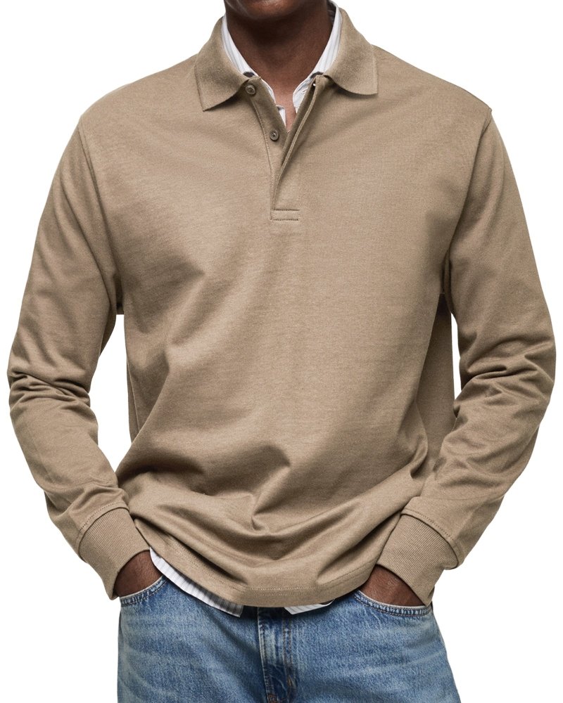 Lennox | Luxury Long Sleeve Polo Shirt