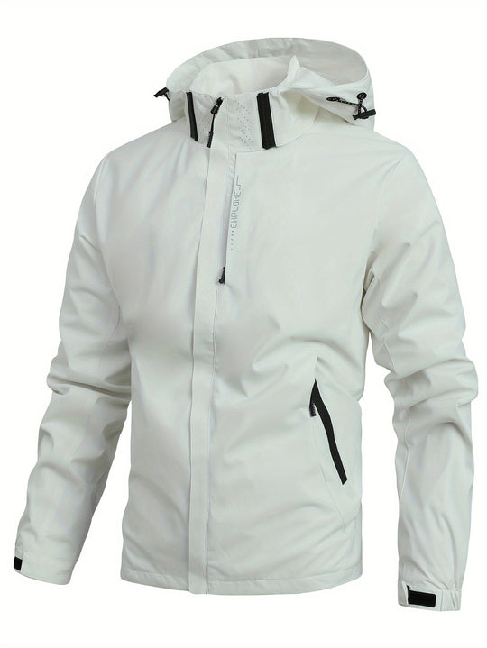 Lightweight Zip-Up Jacket with Stand-Up Collar for Men | Ideal for Spring and Fall