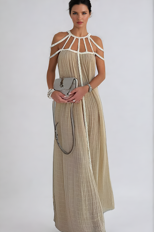 Cut Out Backless Maxi Dress 