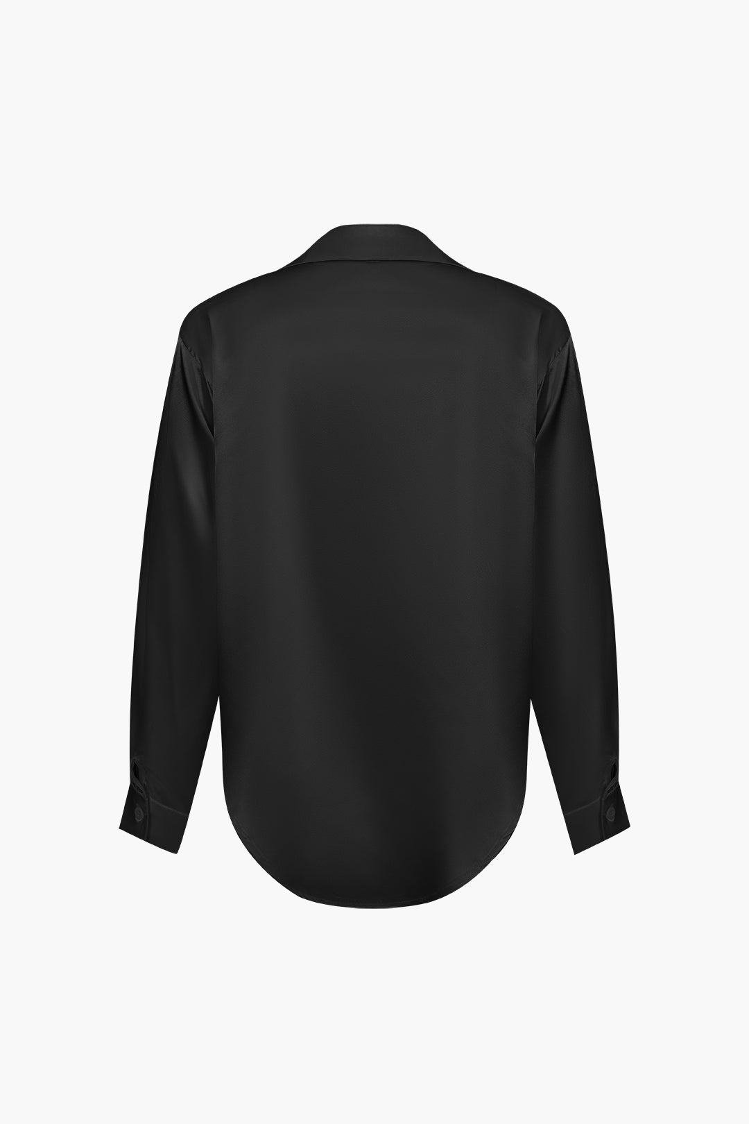Lillian - Basis Effen Satijnen Dames Langsleeve Shirt