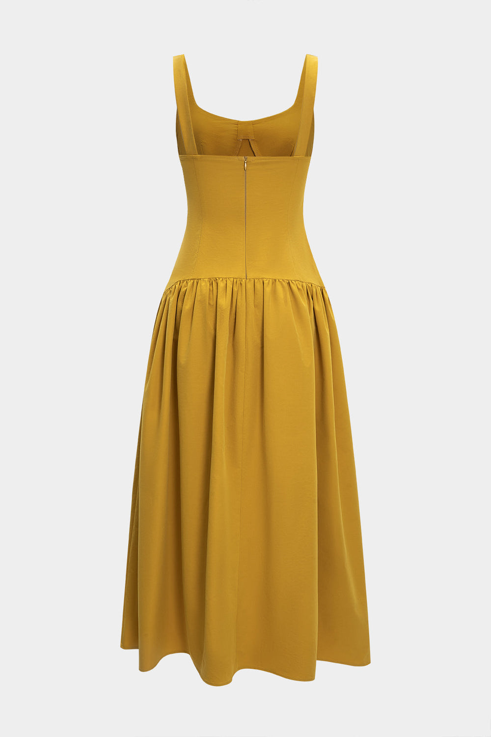 Tank Square Neck Sleeveless Bustier Maxi Dress 