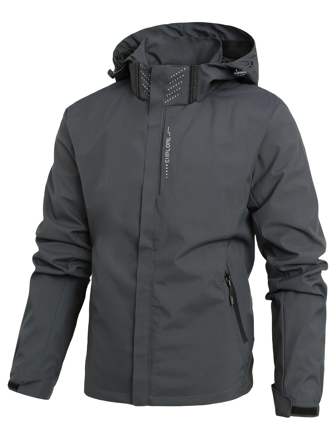 Lightweight Zip-Up Jacket with Stand-Up Collar for Men | Ideal for Spring and Fall