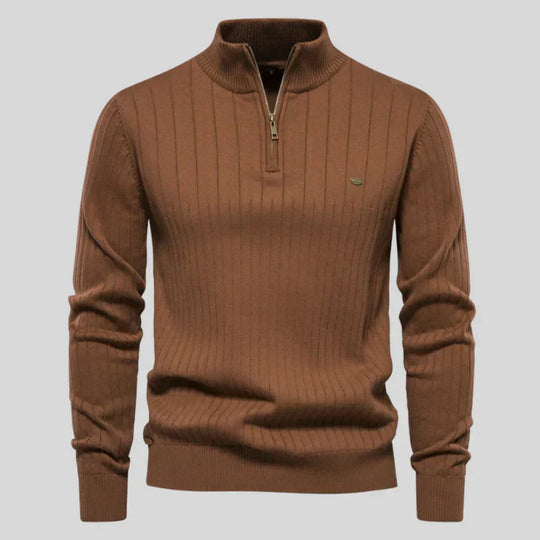 Men's Half-Zip Long-Sleeved Sweater | Ideal for Everyday Use