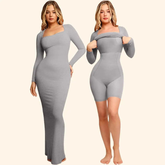 Shapewear Jurk met Lange Mouwen – Flatterend en Comfortabel