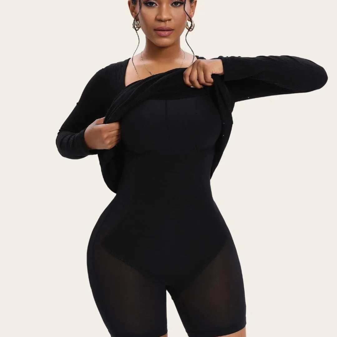 Shapewear Jurk met Lange Mouwen – Flatterend en Comfortabel