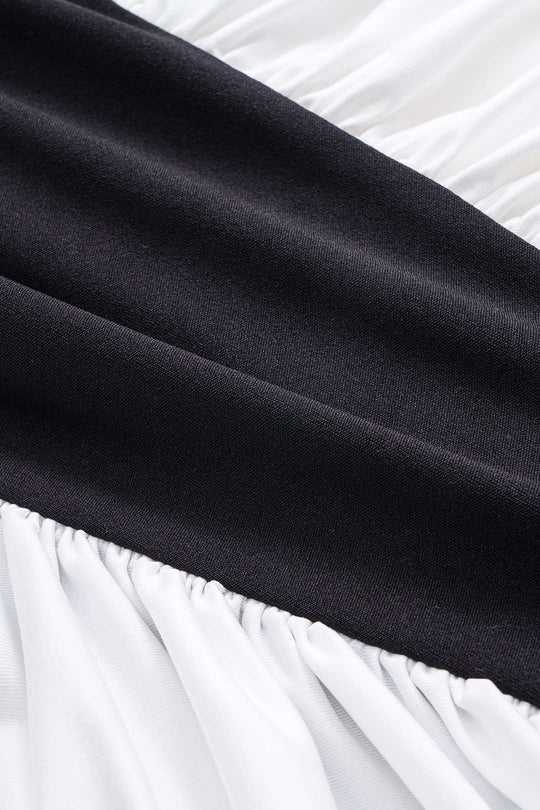 Backless Halter Neck Ruffle Sleeveless Midi Dress 