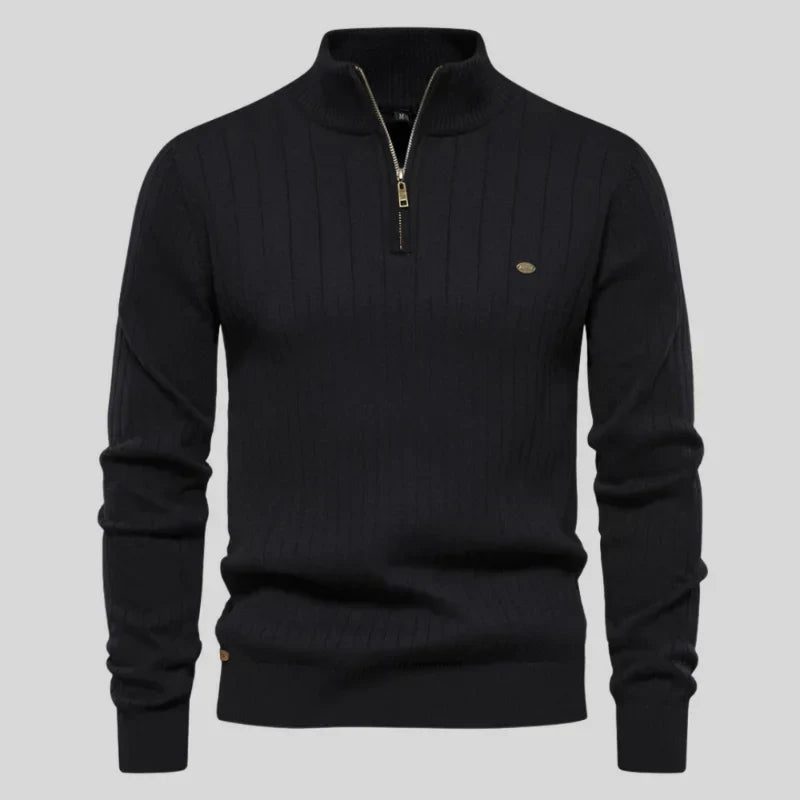 Men's Half-Zip Long-Sleeved Sweater | Ideal for Everyday Use