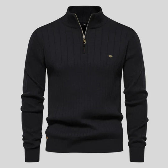 Men's Half-Zip Long-Sleeved Sweater | Ideal for Everyday Use