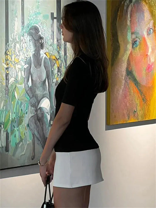 Fall - Effortlessly Chic Tailored Fit Women's Mini Dress