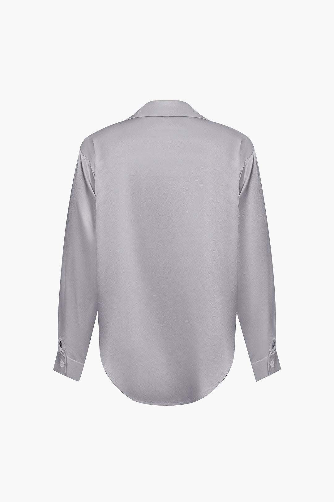 Lillian - Basis Effen Satijnen Dames Langsleeve Shirt