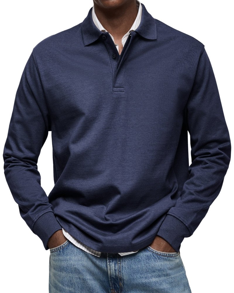 Lennox | Luxury Long Sleeve Polo Shirt