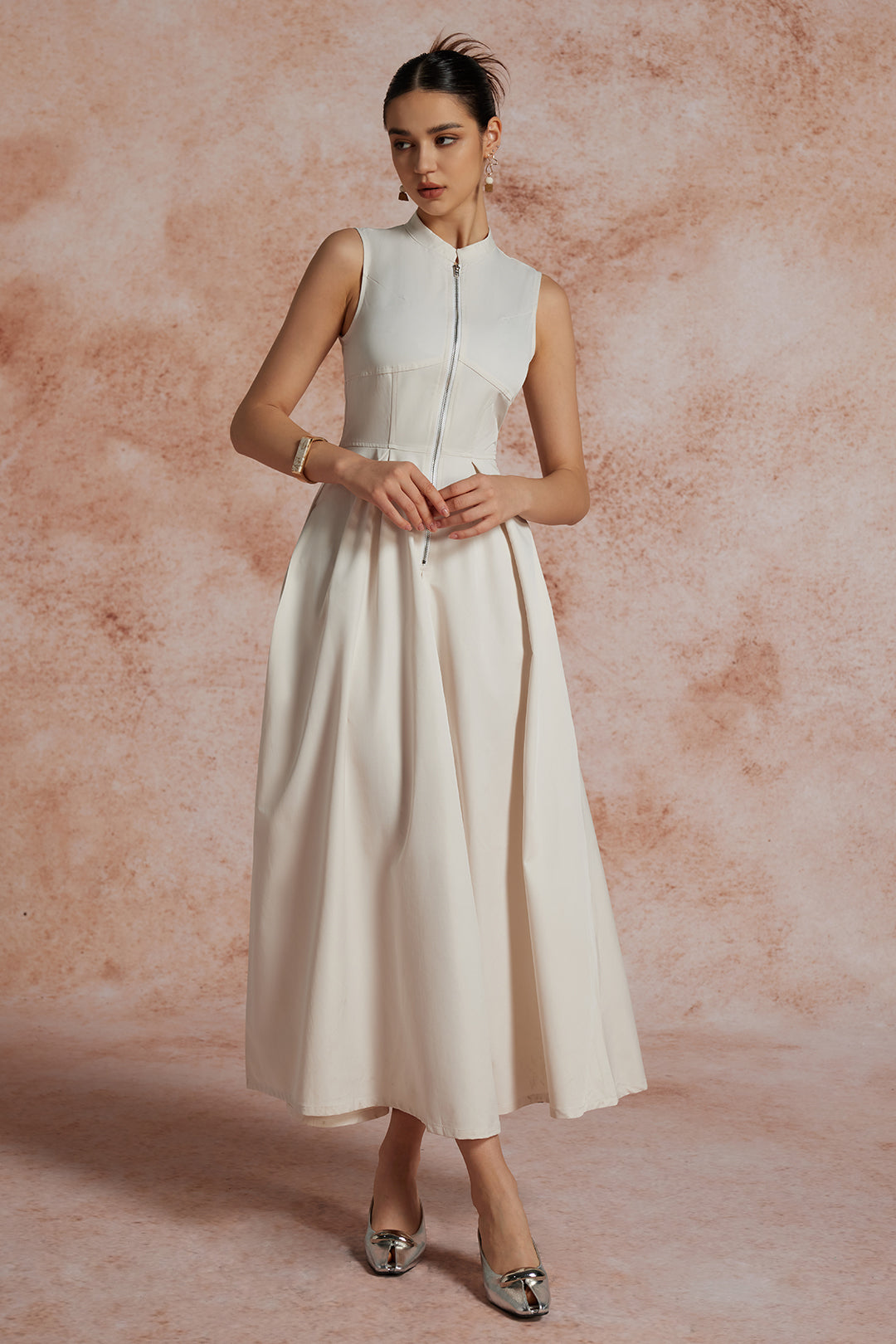 Effen Slipper Maxi Jurk