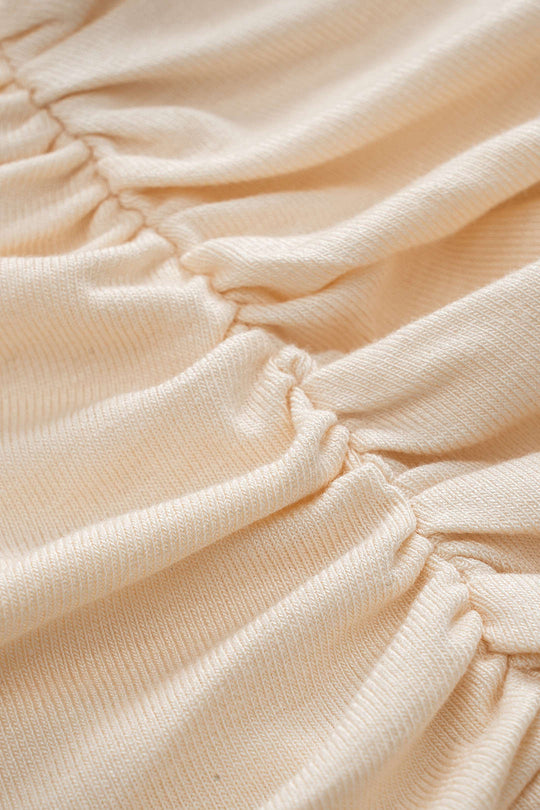 Gerimpelde Asymmetrische Cut Out Midi Jurk