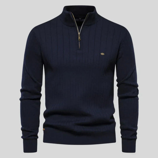 Men's Half-Zip Long-Sleeved Sweater | Ideal for Everyday Use