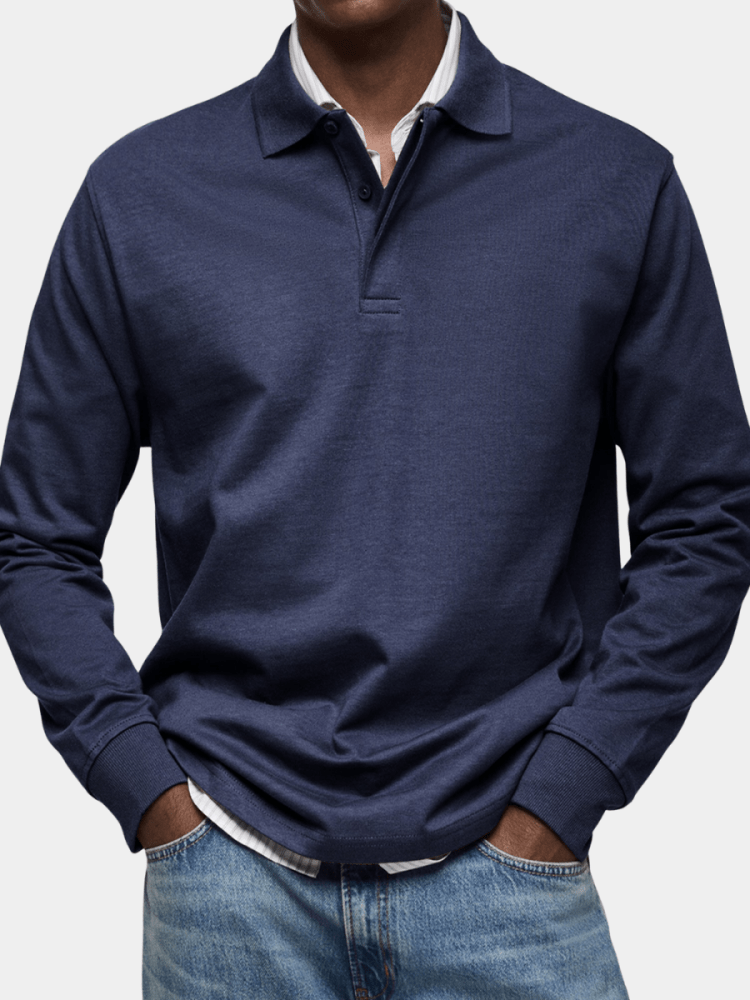 Lennox | Luxury Long Sleeve Polo Shirt